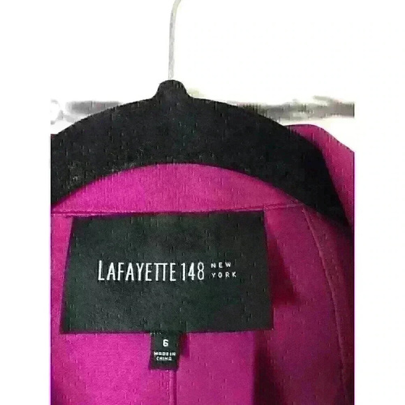 Lafayette 148 Womens Size 6 Purple/Gray/Black Button Up Jacket Blazer - Picture 3 of 5